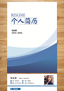 简洁条纹整套简历模板